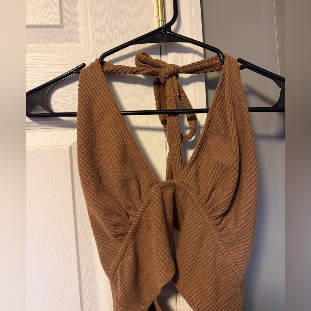 Rue21 Chocolate Ribbed Top